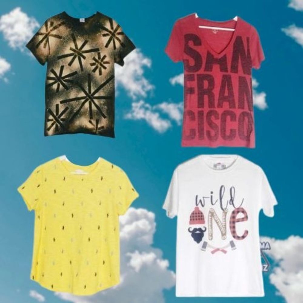 4 Workout Casual Graphic T-Shirts Bundle Small